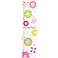 Colorful Flowers On White 39" High Growth Chart Wall Art