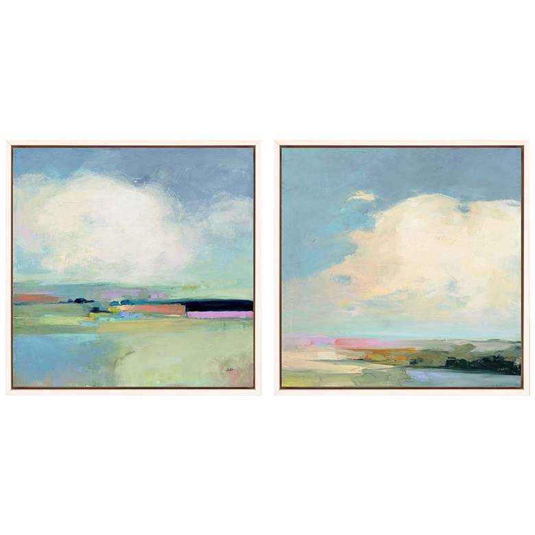 Image 1 Colorful Horizon 26" Square 2-Piece Giclee Wall Art Set