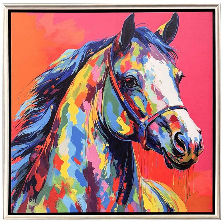 Image 1 Colorful Horse I 32"W x 32"H Canvas