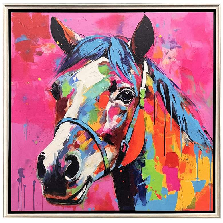 Image 1 Colorful Horse II 32"W x 32"H Canvas