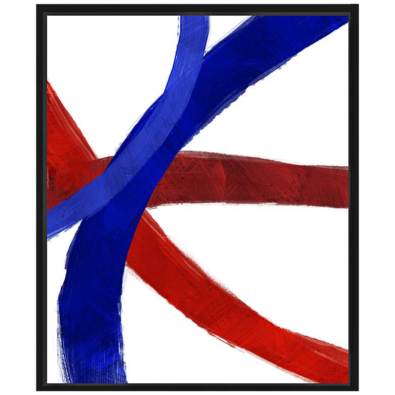 Colorful Lines I 25 3/4&quot; High Framed Canvas Wall Art