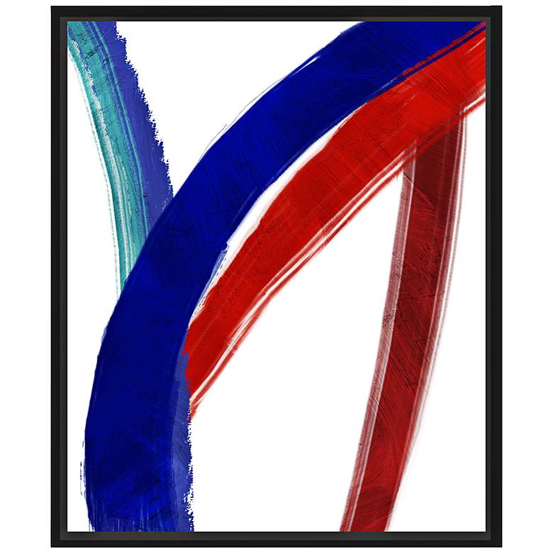 Image 1 Colorful Lines II 25 3/4" High Framed Canvas Wall Art