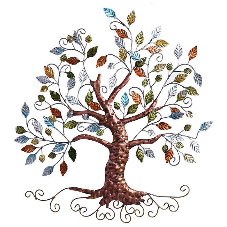 Image 1 Colorful Metal Tree Wall Décor