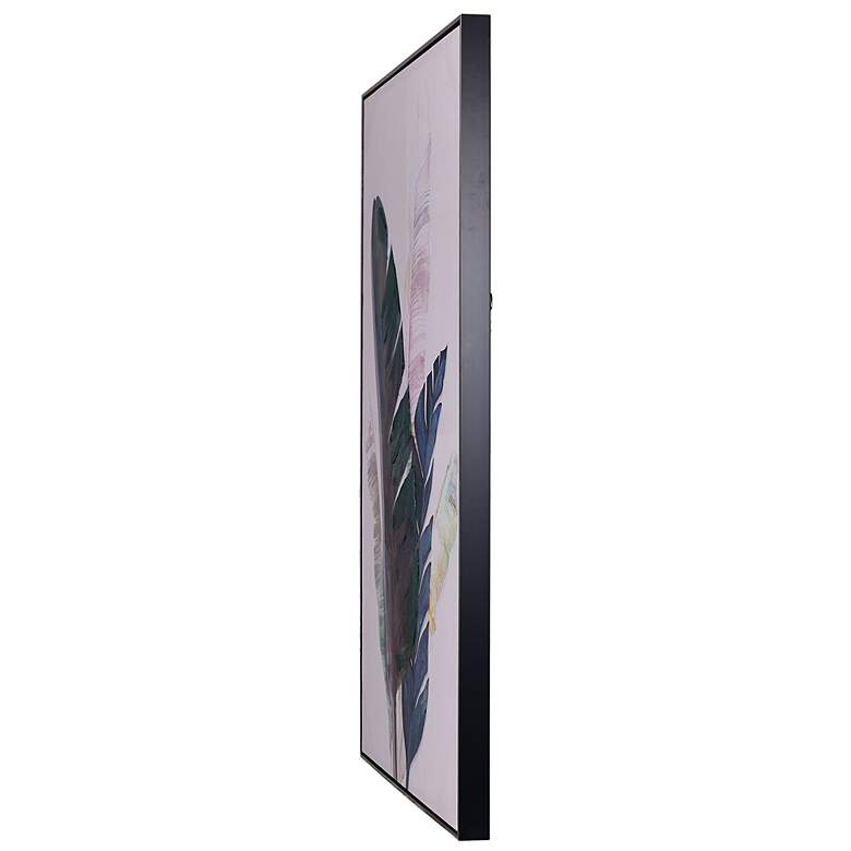 Image 6 Colorful Palms Art Print On Canvas - Green, Blue & Pastel Framed more views
