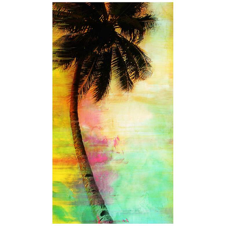 Image 1 Colorful Palms I 22" High Abstract Canvas Giclee Wall Art