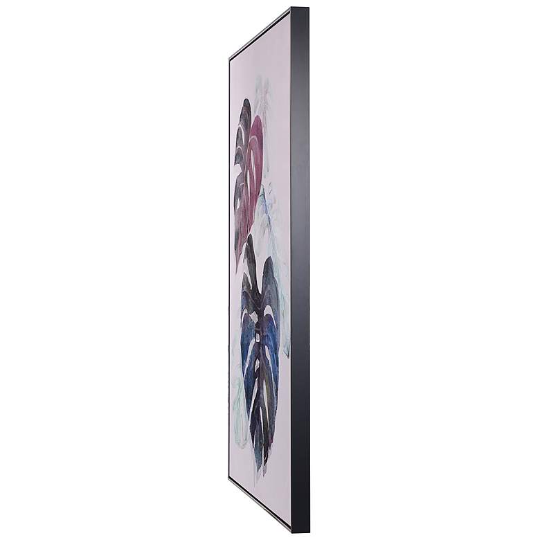 Image 6 Colorful Palms I Art Print On Canvas Purple, Dark Blue, and Pastel Framed more views