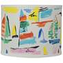 Colorful Sailboats Drum Lamp Shade 10x10x9 (Spider)