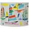 Colorful Sailboats Drum Lamp Shade 10x10x9 (Spider)