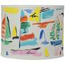 Colorful Sailboats Drum Lamp Shade 14x14x11 (Spider)
