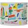 Colorful Sailboats Drum Lamp Shade 16x16x13 (Spider)
