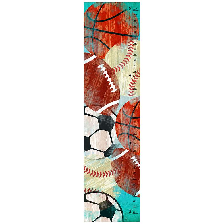 Image 1 Colorful Sport Ball II 39 inch High Growth Chart Wall Art