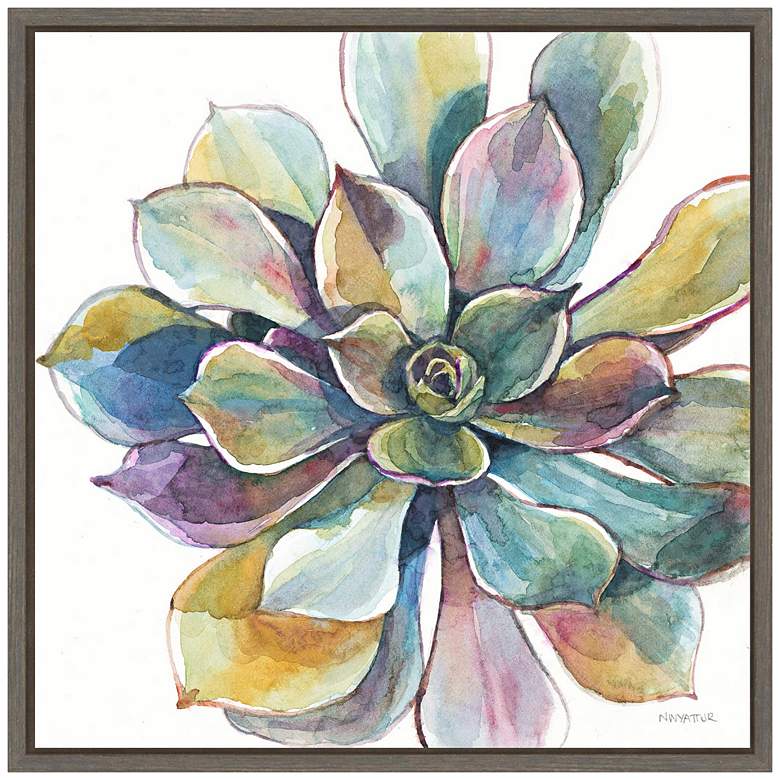 Image 2 Colorful Succulent I 16" Square Framed Wall Art