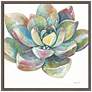 Colorful Succulent II 16" Square Framed Wall Art in scene