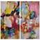 Colorful Symphony I & II Crystallus Epoxy Coated Wrapped Canvas Wall Ar