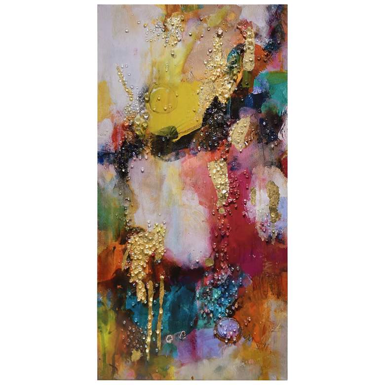 Image 1 Colorful Symphony I Crystallus Epoxy Coated Wrapped Canvas Wall Art
