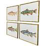 2_Colorful Trout 21"W x 17"H Coastal Framed Art Set of 4 more views