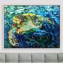 Colorful Turtle 51" Wide Giclee Canvas Framed Wall Art in scene