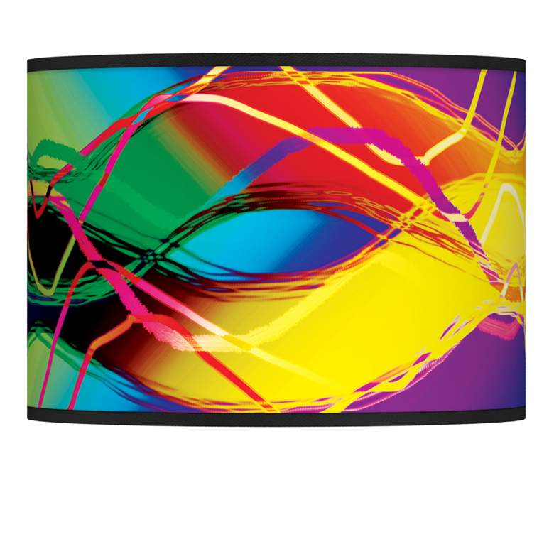 Image 1 Colors in Motion Giclee Glow Modern Lamp Shade 13.5x13.5x10 (Spider)