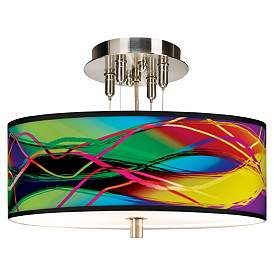 Image1 of Colors in Motion Light Giclee 14" Wide Ceiling Light