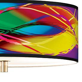 Image2 of Colors in Motion Light Giclee 14" Wide Ceiling Light more views