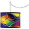 Colors in Motion (Light) Giclee Glow Plug-In Swag Pendant