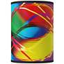 Colors In Motion (Light) Giclee Round Cylinder Lamp Shade 8x8x11 (Spider)