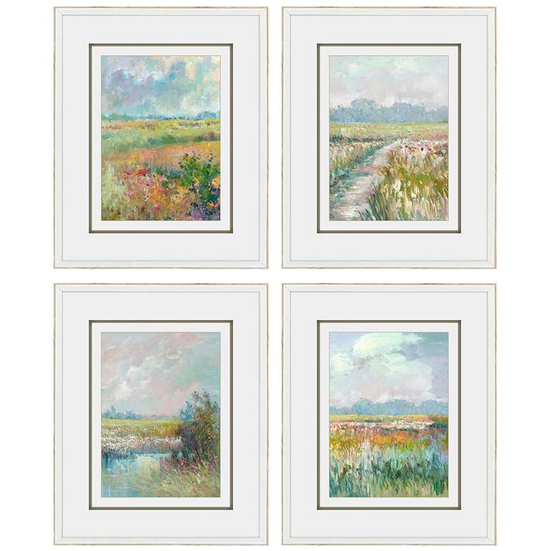 Image 1 Colors of Spring 21"W x 25"H Framed Wall Art Set of 4