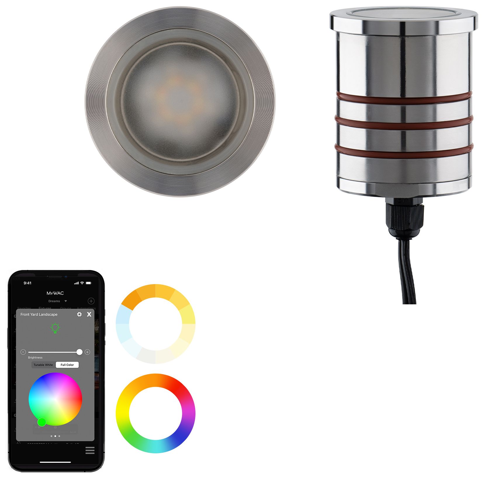 Image 2 Colorscaping 2.75"x2.69" Path Light 1-Light Stainless Steel more views