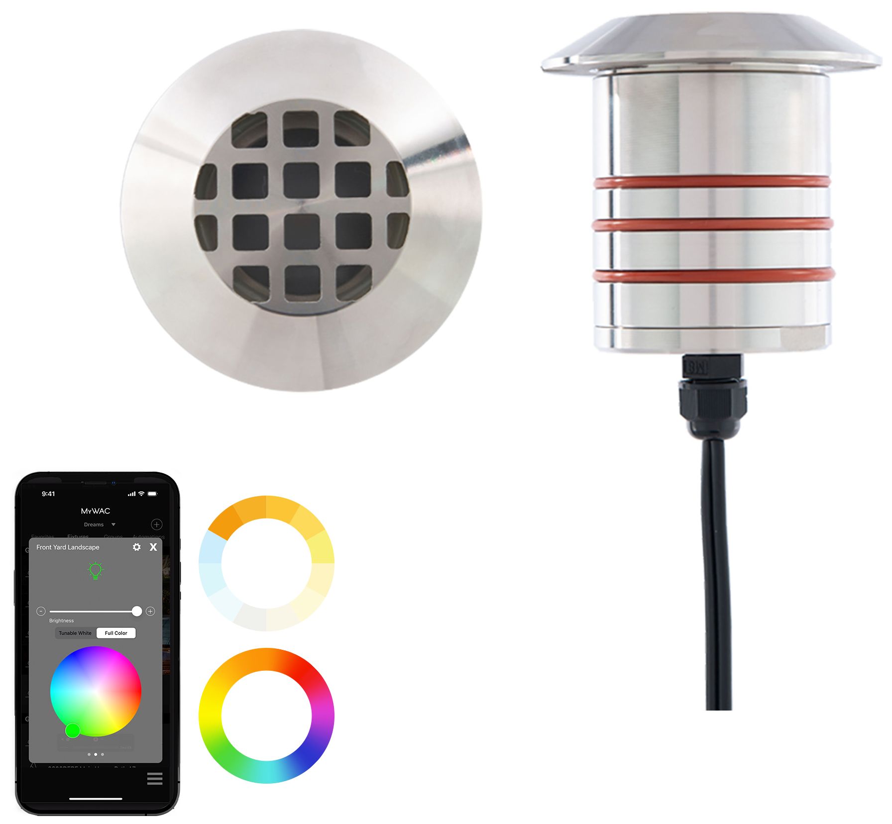 Image 3 Colorscaping 3.75"x2.94" Path Light 1-Light Stainless Steel more views