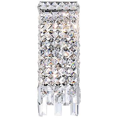 Colosseum 14" High Chrome and Crystal Wall Sconce
