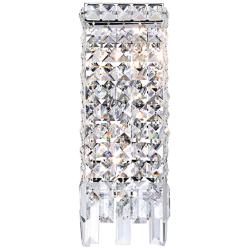 Colosseum 14" High Chrome and Crystal Wall Sconce