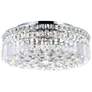 1_Colosseum 16"W Chrome Drum Ceiling Light with Clear Crystal