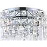 4_Colosseum 16"W Chrome Drum Ceiling Light with Clear Crystal more views
