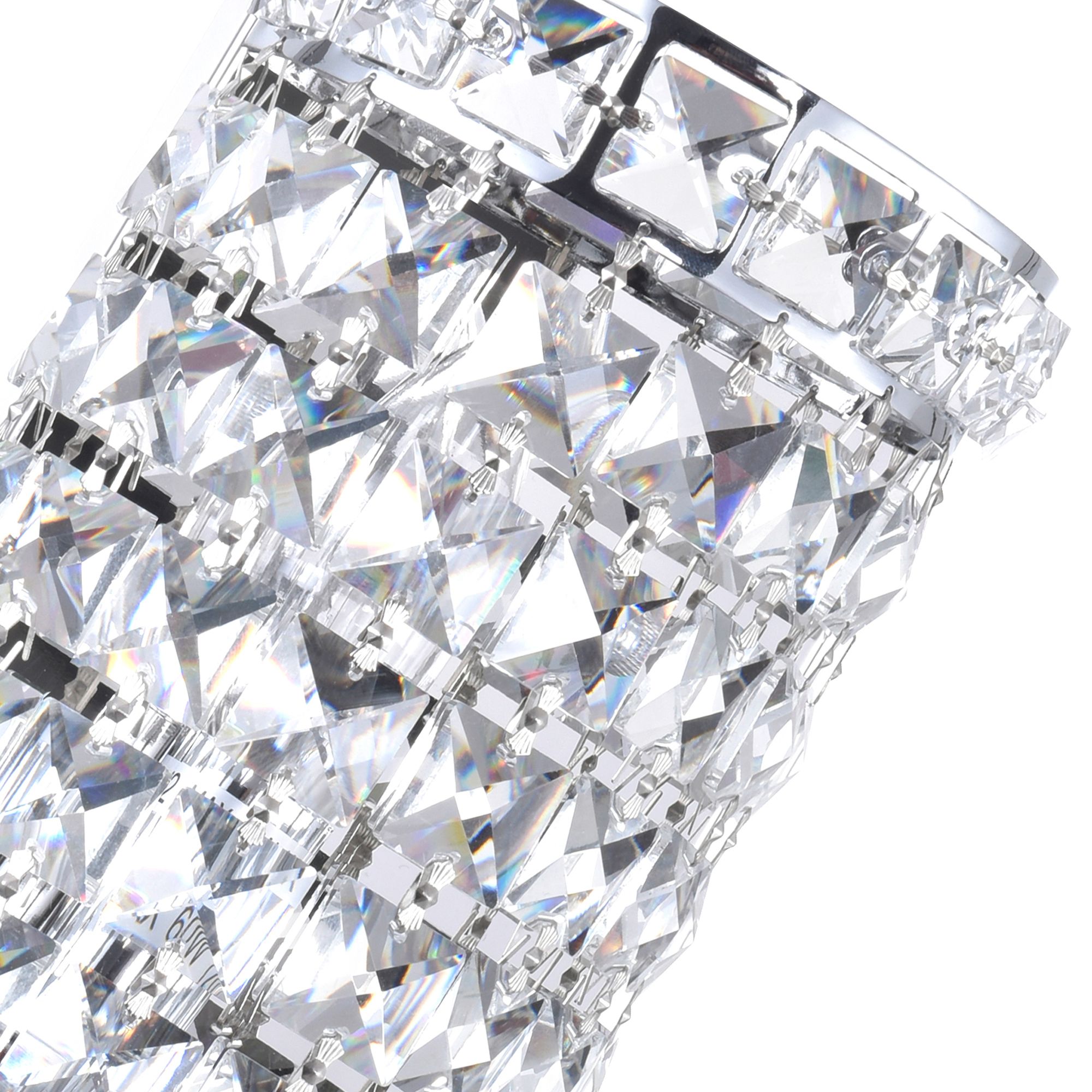 Image 4 Colosseum 2 Light 5in Chrome Bathroom Sconce with Crystals more views