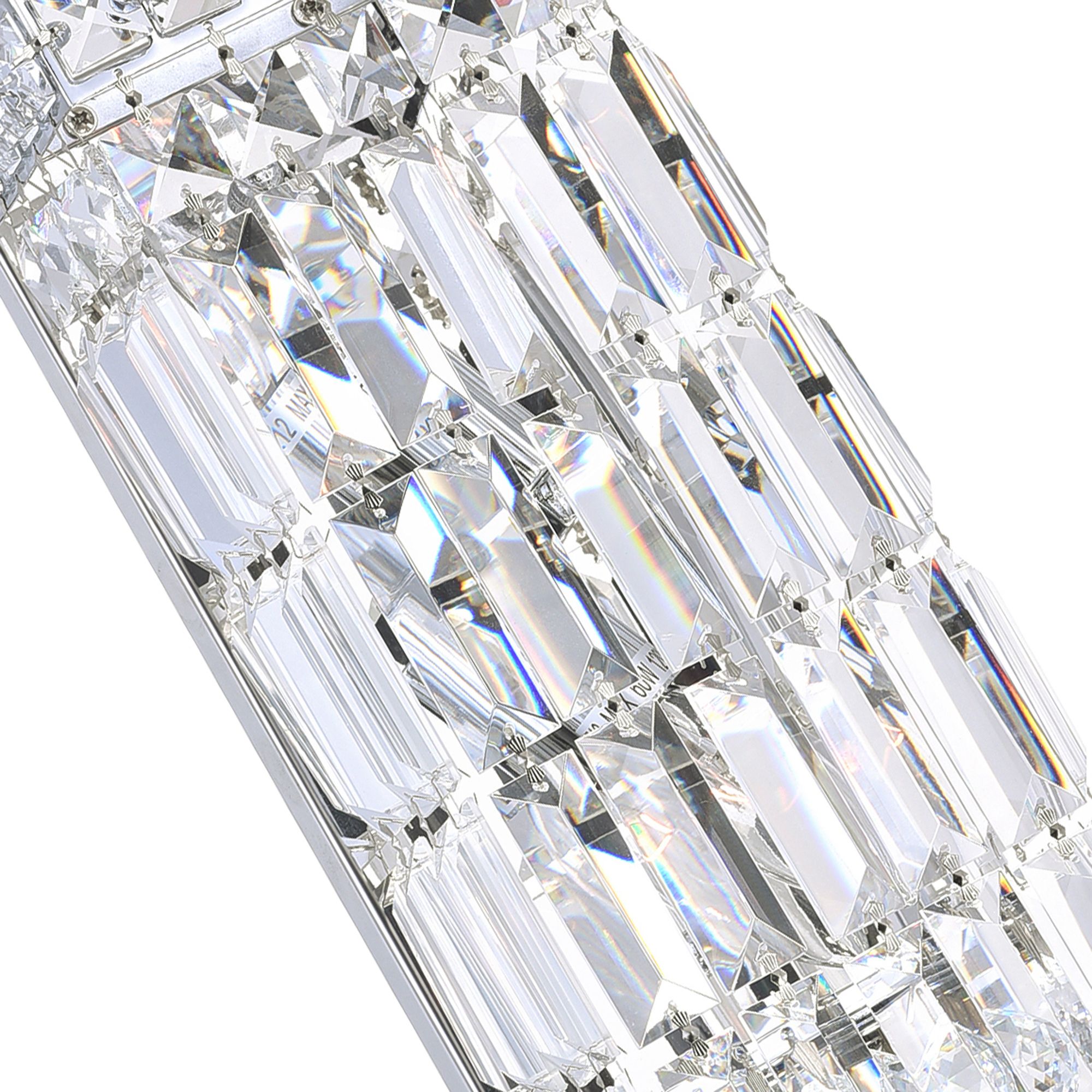 Image 2 Colosseum 2 Light 5in Chrome Bathroom Sconce with Crystals more views