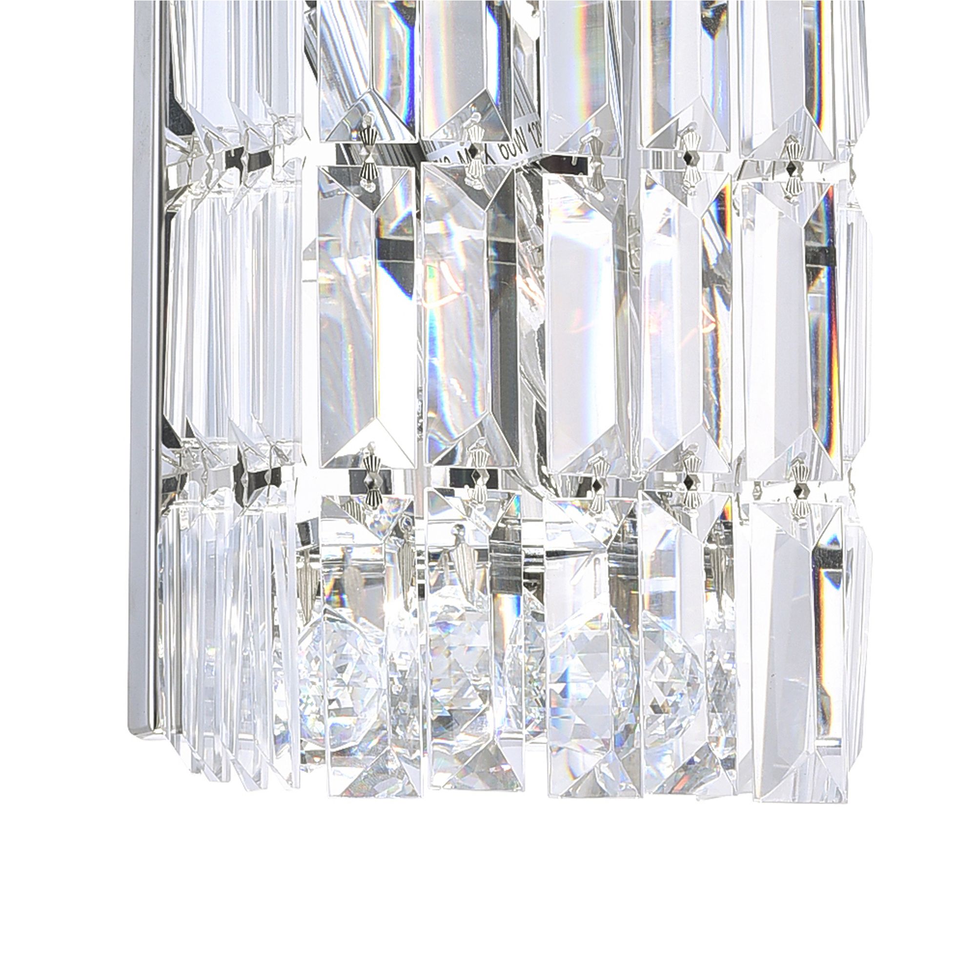 Image 4 Colosseum 2 Light 5in Chrome Bathroom Sconce with Crystals more views