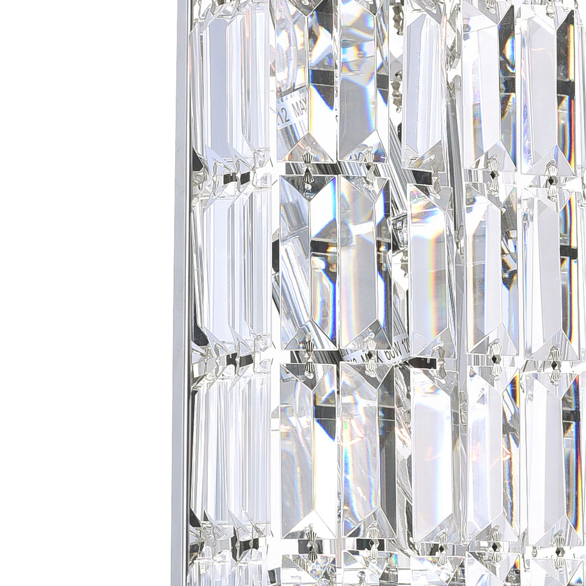 Image 5 Colosseum 2 Light 5in Chrome Bathroom Sconce with Crystals more views