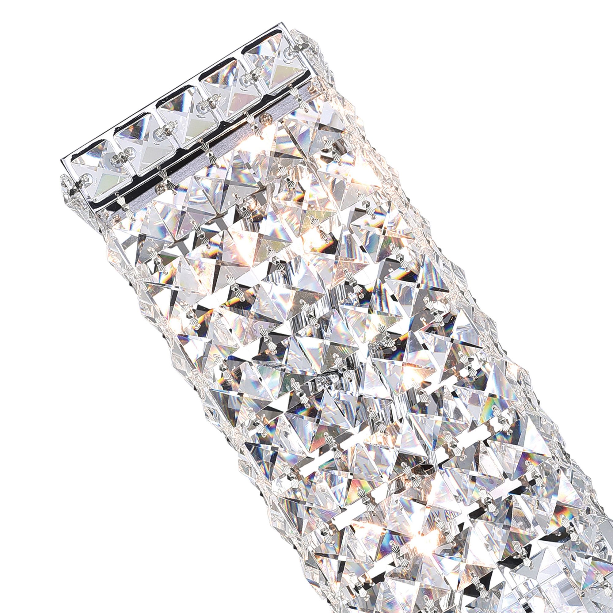 Image 3 Colosseum 2 Light 5in Chrome Wall Sconce with Crystals more views