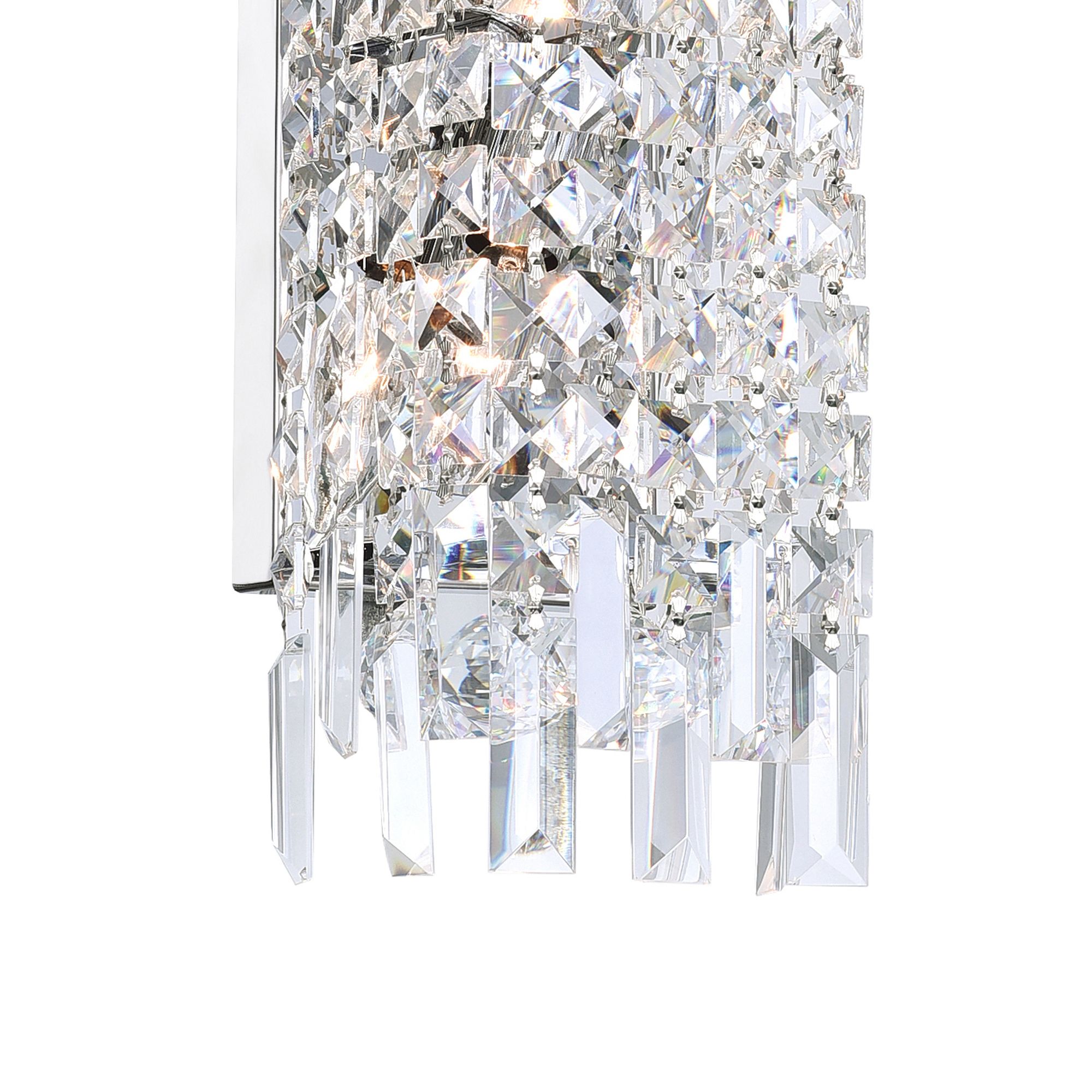 Image 5 Colosseum 2 Light 5in Chrome Wall Sconce with Crystals more views