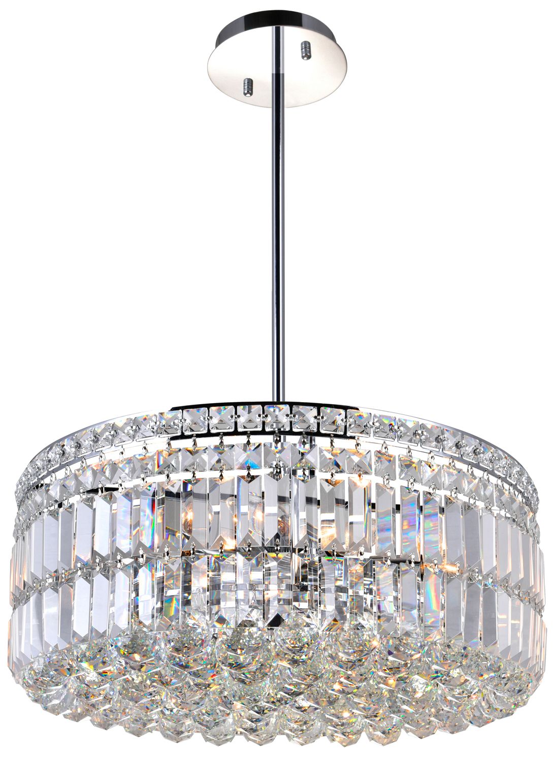 Colosseum 20" Wide Chrome and Crystal 8-Light Chandelier