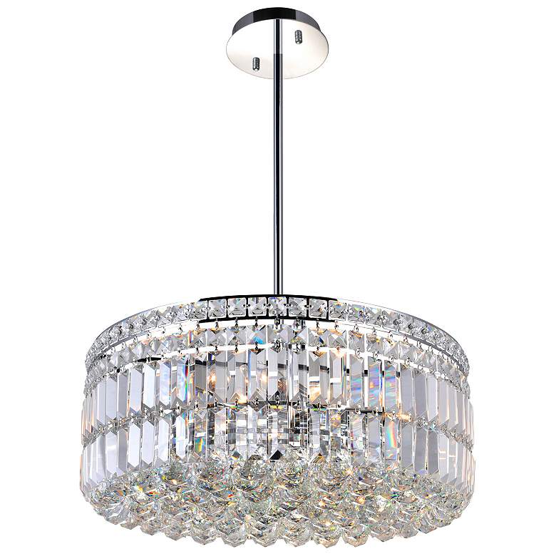 Image 1 Colosseum 20" Wide Chrome and Crystal 8-Light Chandelier