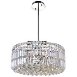 Colosseum 20" Wide Chrome and Crystal 8-Light Chandelier