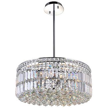 Colosseum 20" Wide Chrome and Crystal 8-Light Chandelier
