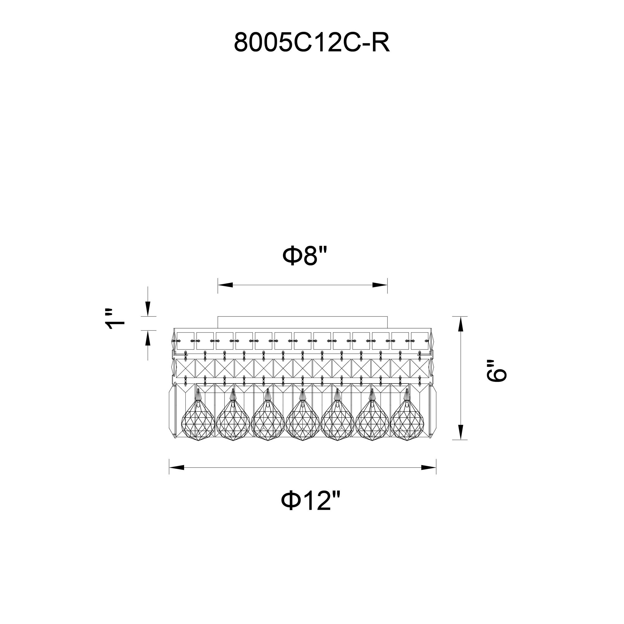 Image 6 Colosseum 4 Light 12in Chrome Flush Mount with Crystals more views