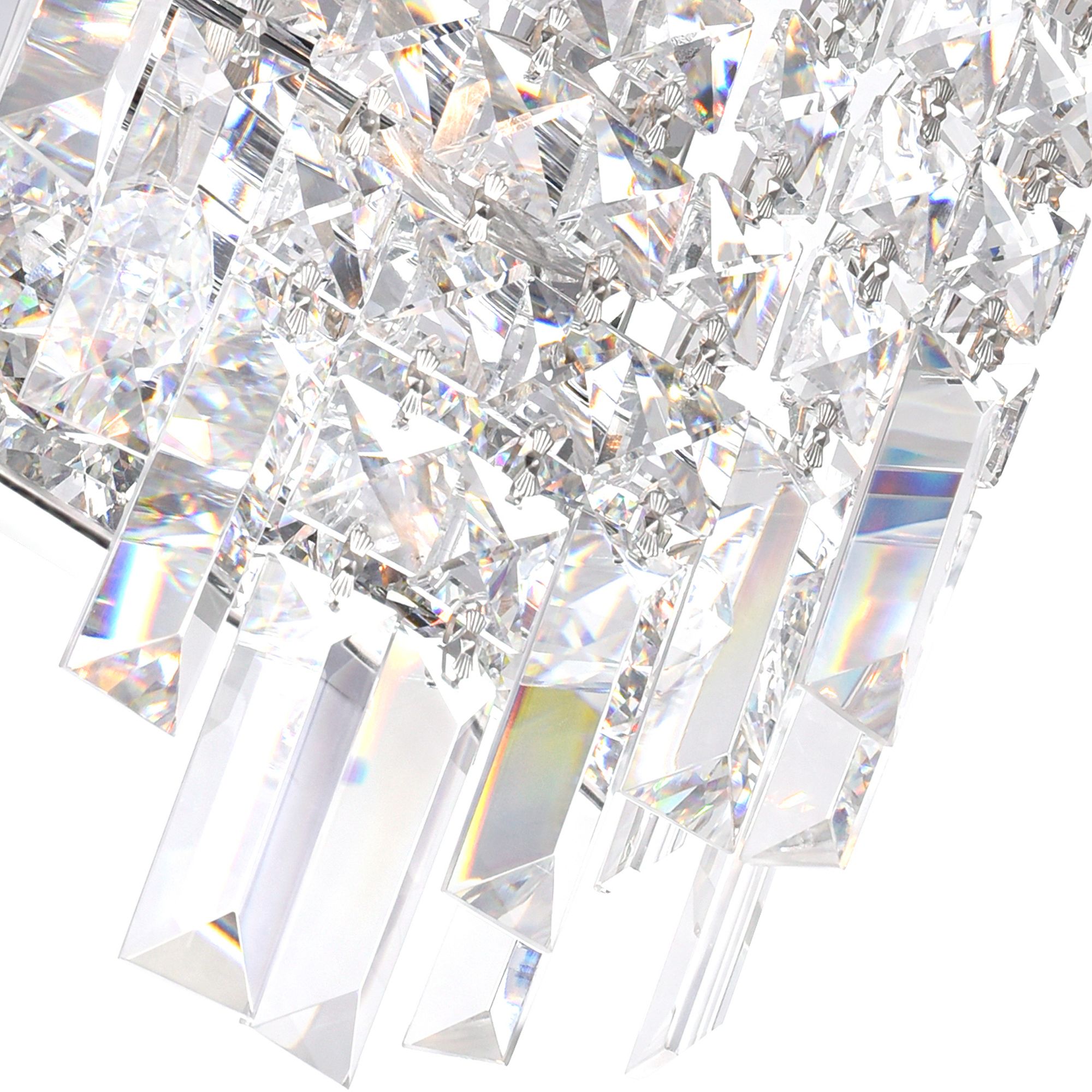 Image 2 Colosseum 4 Light 5in Chrome Wall Sconce with Crystals more views