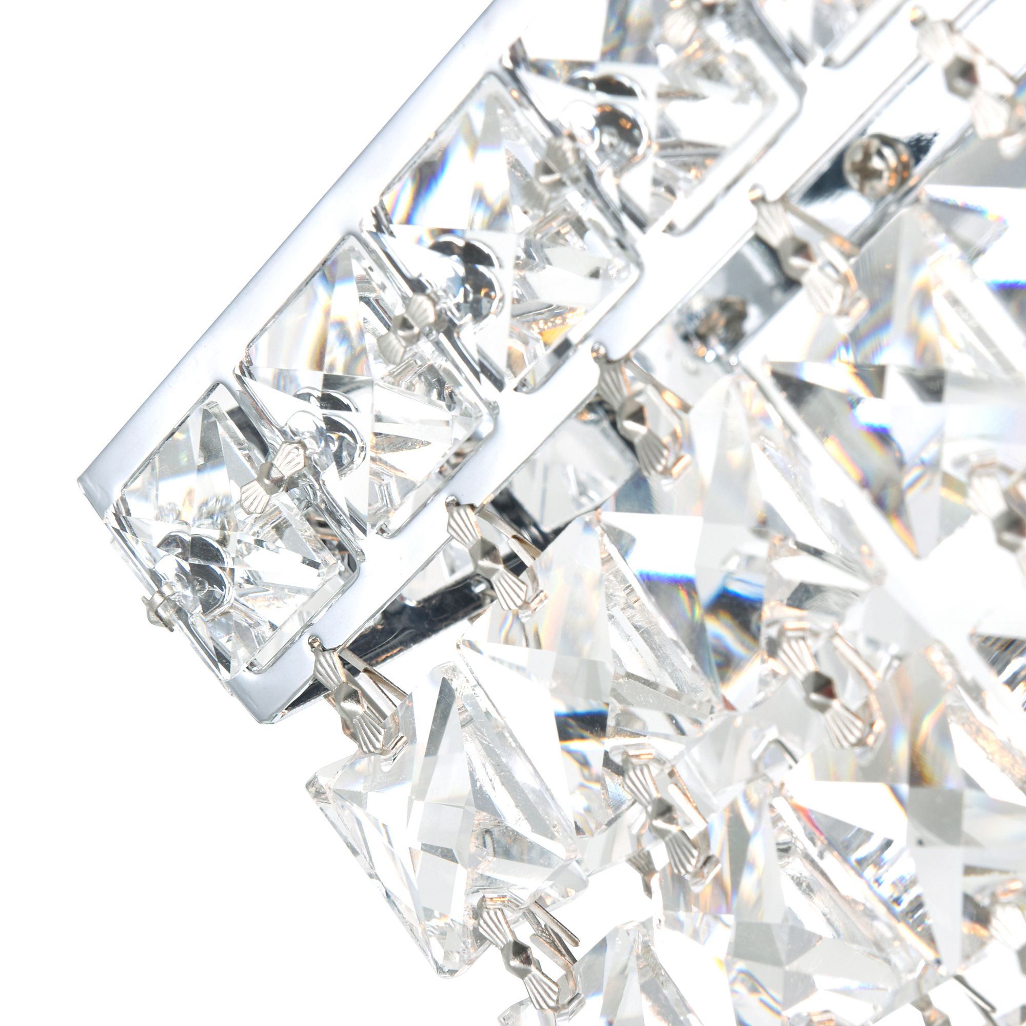 Image 4 Colosseum 4 Light 5in Chrome Wall Sconce with Crystals more views