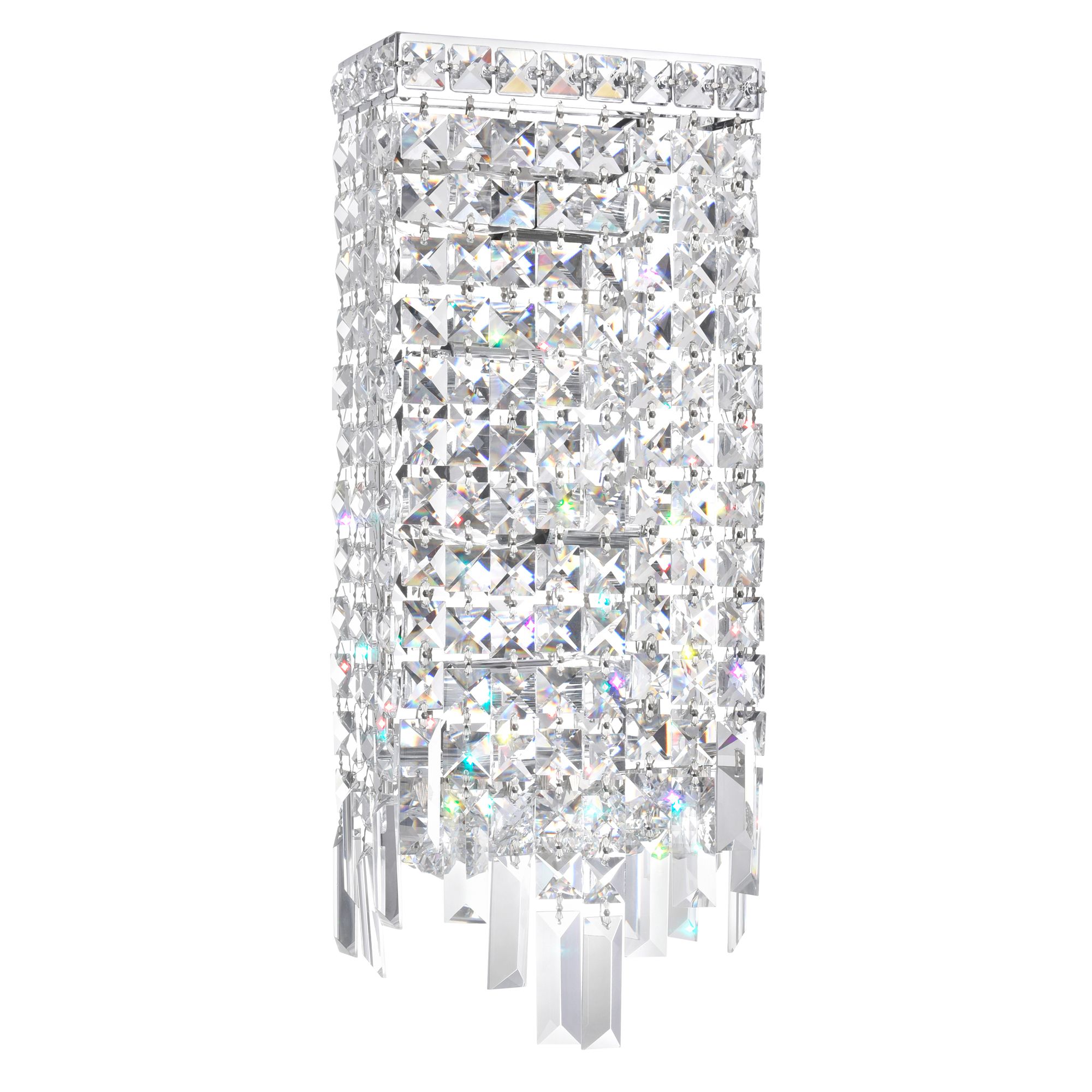 Image 5 Colosseum 4 Light 5in Chrome Wall Sconce with Crystals more views