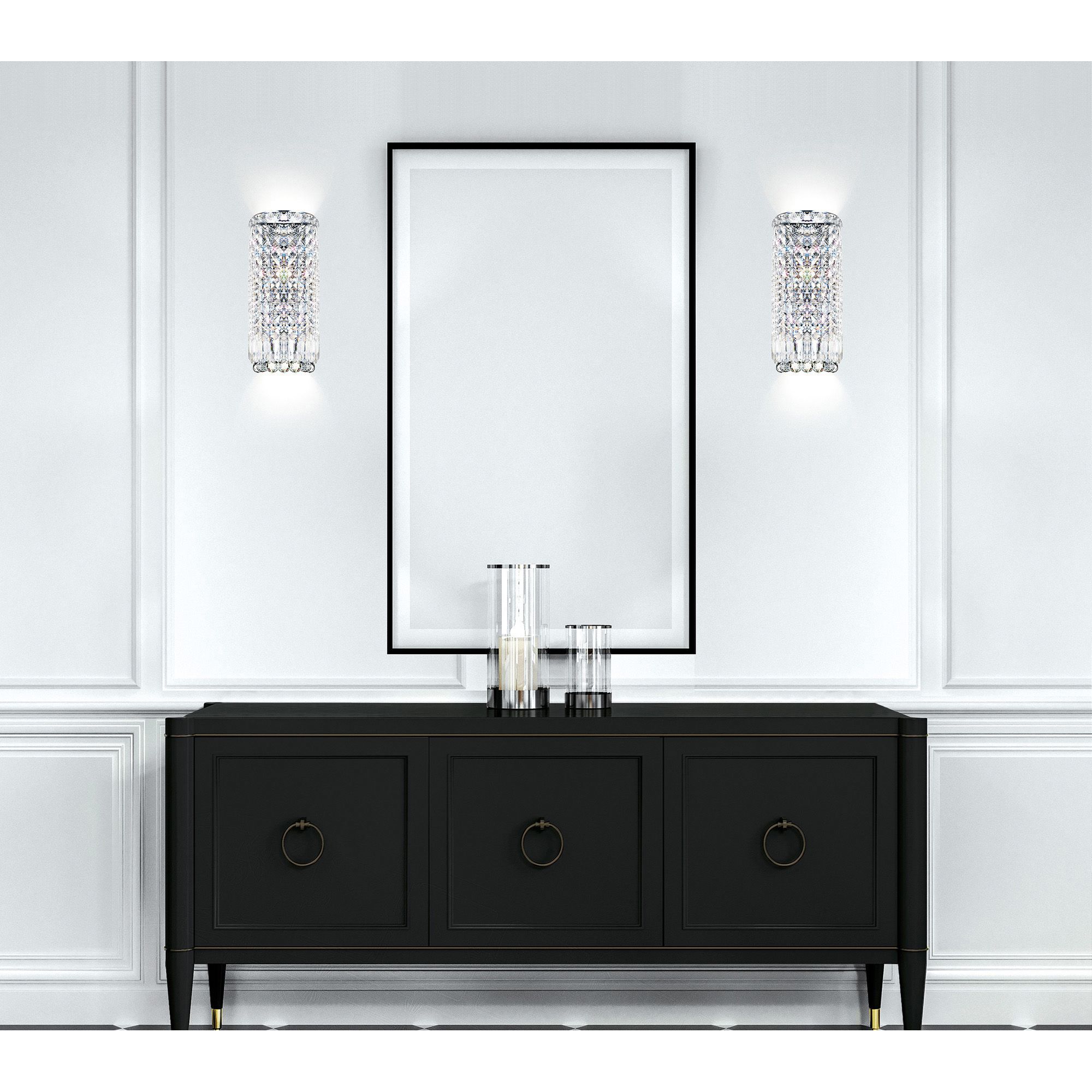 Image 5 Colosseum 4 Light 6in Chrome Bathroom Sconce with Crystals more views