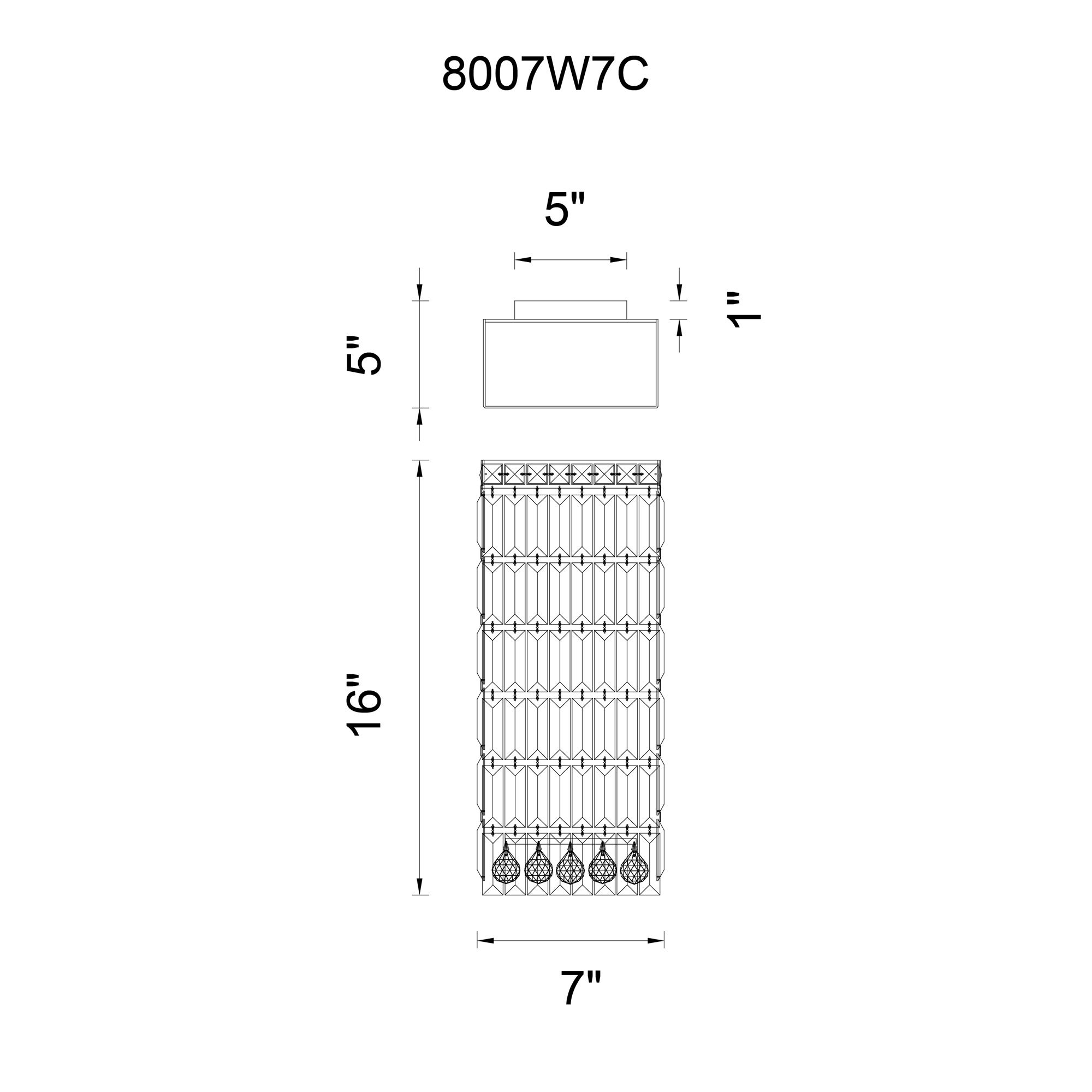 Image 2 Colosseum 4 Light 7in Chrome Bathroom Sconce with Crystals more views