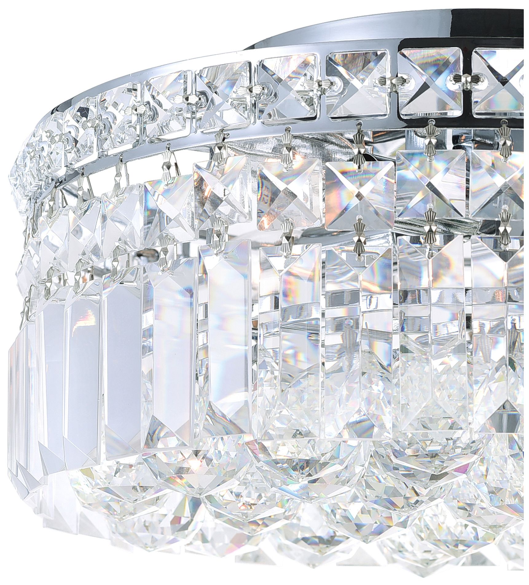 Image 3 Colosseum 5 Light 16in Chrome Flush Mount with Crystals more views